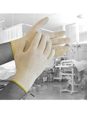 Bodyguards dera03Polyco Dermatologie Baumwolle Handschuhe, 1Paar, Gr. 9/L, natur
