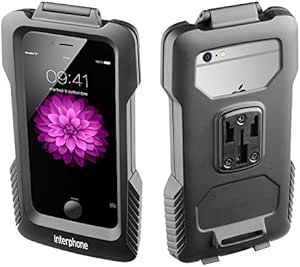 Cellular Line Interphone Fahrradhalterung passgenau für Ihr Apple iPhone 6, Motorradhalterung, Handy Halter für Ihr Bike - wasserdicht, Querformat &amp; Hochformat - schwarz