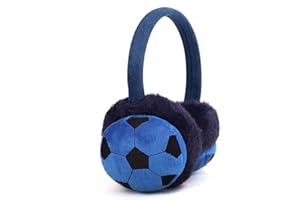 iNszkoos Kinder Plüsch Ohrenschützer, Schutz bei kaltem Wetter Winddicht und Warm Fußball-Muster Ohrwärmer, Outdoor-Aktivitäten Ohrenklappe, Cartoon-Ohrenschützer für Jungen und Mädchen