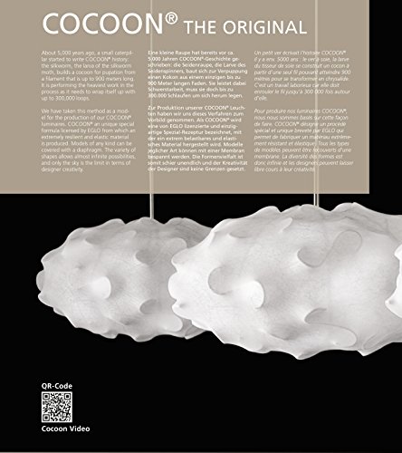 Eglo Deckenleuchte Modell Teadoro / in chromfarbenem Stahl / Lampenschirm Cocoon / HV 3 x E27 max. 60 W / exklusiv Leuchtmittel / ø 56 cm / Höhe 14 cm 91918 - 3