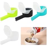 HASTHIP 4Pcs Bag Clips for Food Storage with Sealing Lid, 2 in 1 | Clamps Opened Snack Pouches, Helps Keep Contents Covered, 