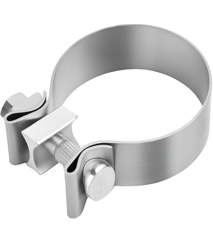 XHYASD Fascetta di scarico in acciaio inox, 55 mm, fascetta di scarico universale, fascette di scarico auto, morsetto di riparazione ( 55 mm/L: 95 mm