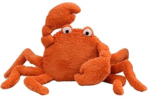 Nesloonp Crab Soft Toys, Plush, Crab Stuffed Toy, Cute Plush Pillow Toy, Cute Cartoon Kid Plushie Doll Soft Plush Stuffed Animal Doll Gift for Kids Birthday Yellow, 30cm (QWES0058)