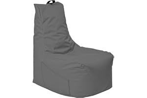 Momiralland Classic Sitzsack XXL Sitzkissen BodenKissen In- & Outdoor geeignet Gaming Sitzsack für Erwachsene und Kinder… (Anthrazit, XXL - Durchmesser 78 cm - Ohne Hocker)