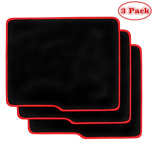 Preisvergleich Produktbild [3 Stück] AhaSky Mauspad, Gaming Mauspad, Glatter Oberfläche, Rutschfester Gummibasis, Genähte Kanten, 300×250×2.5mm, Unterstützung für Computer, PC und Laptop Mauspad Klein - Mauspad Schwarz