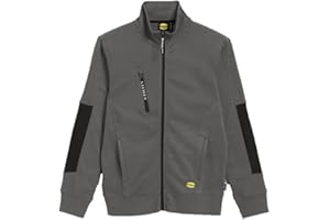 SIRY WORK Felpa da Lavoro Full Zip per Uomo Morbida e Calda Diadora Utility Sweatshirt LITEWORK FZ