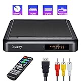 Gueray Lecteur de Disque DVD Portable avec Conversion Full HD et Lecture sur Disque Dur Externe DVD-R/RW CD-R/RW Port USB Télécommande DivX Câble Audio AV pour la Connexion TV Port HDMI