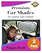 Car Sun Shade | Pack Of 2 Premium Universal Car Window Shades | Blocks 98% Of UV Rays | Protect Your Children And Pets | Cling Static Fit | 100% Lifetime Guarantee | Bonus Strong Mammy Clip