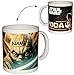 Produktbild Henkeltasse groß - " Star Wars - Yoda " incl. Name - Porzellan / Keramik - Trinktasse mit Henkel / Tasse Becher - Porzellantasse Tassen für Kinder & Erwachsene - Jedi Clonewars Starwars - Luke Skywalker Darth Vader