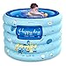 Produktbild Baby Reise Aufblasbare Badewanne Kinder Weiche Badewanne Aufblasbare Anti-rutschigen Schwimmbad Faltbare Reise Air Shower Becken Sitz Bäder Große Größe (Für 0-3 Jahre) + Luftpumpe