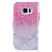 Produktbild Samsung Galaxy S7 Hülle, Chreey [Gemalt Muster] Bunte PU Leder Wallet Tasche Brieftasche Schutzhülle Flip Case Lederhülle im Bookstyle Ständer Etui Kartenschlitz Cover Handyhülle [Rosa Marmor]
