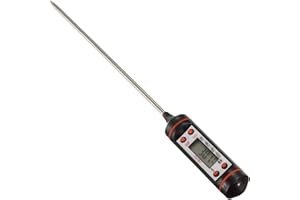 Quailitas Digital Probe Food Thermometer Meat Thermometer LCD Screen Instant Read Probe for Cooking, BBQ, Water, Meat, Milk Thermometer Temperature of food in an Air Fryer