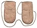 Lambland Genuine Sheepskin Puddy Mittens with 'Keep Safe' Cord in Stone / Beige