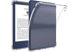 QINOUK Coque transparente pour Amazon Kindle 2022, [Protection Airbag] Ultra fine HD transparente, coque de protection antichoc en TPU souple pour Amazon Kindle 2022 - Transparent