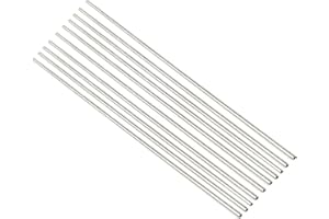 SKYPRO 10 tubes droits en acier inoxydable 304, diamètre extérieur 0,3 mm x 0,1 mm, longueur 250 mm, tube capillaire en acier inoxydable