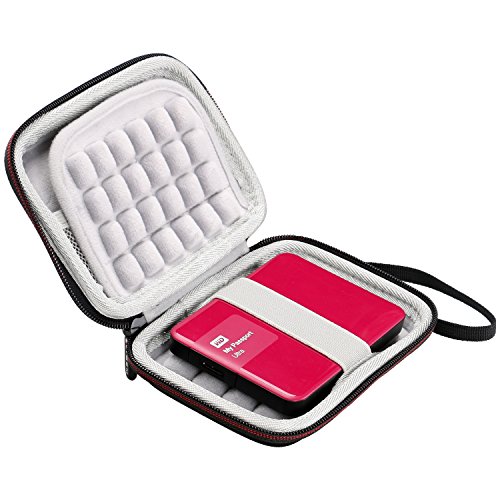 LTGEM EVA Festplattentasche für WD Western Digital My Passport Ultra , Elements SE/Toshiba Canvio Basics 1 TB /Seagate Backup/Transcend 2 TB /Kingston MLWG2/RAVPower FileHub Externe Festplatte-schwarz - 2