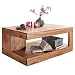 Produktbild WOHNLING Couchtisch Massiv-Holz Akazie 90 cm breit Wohnzimmer-Tisch Design Natur-Produkt Landhaus-Stil Beistelltisch Wohnzimmermöbel Unikat modern Massivholzmöbel Echtholz rechteckig braun
