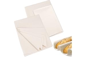 ComPDCVD 3 pezzi Panno Lievitazione Pane Telo Professionale Panno Pane di Lino Panno per la lievitazione della Pasta Telo di Lino Lievitazione per Pasticceria,Baguette(48x36,75x45cm)
