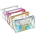 SNNplapla Transparent Plastic PVC Zipper Cosmetic Travel Toiletry Bag (Blue)