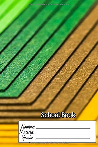 School Book: 78 paginas - cuaderno rayas - para niños - escuela - primaria - preescolar - para escribir