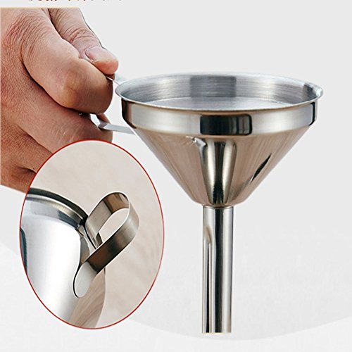 FANGXIN 4pcs Trichter Trichterset Edelstahltrichter mit Henkel Edelstahl Ø 10 cm,12cm,14cm,16cm - 3