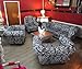 Produktbild Casa Padrino Designer Chesterfield Wohnzimmer Garnitur - Sofa + 3 Sessel Zebra - Luxus Barock Möbel