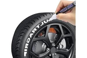 M.A.D MYLDAN AUTO DESIGN Car Tyre Paint Marker – Durable Waterproof White Ink Pen for Rubber & Wheel Lettering (White)
