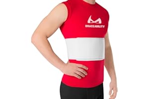 BraceAbility Rib Injury Binder Belt | Men's Rib Cage Protector Wrap for Sore or Bruised Ribs Support, Sternum Injuries (Male - Fits 34-60 Chest)