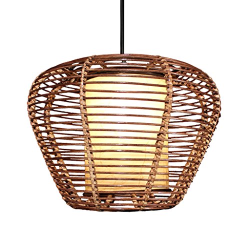 Preisvergleich Produktbild Kronleuchter, Rattan-Lampe Wirklich Rattan-Weben Wohnzimmerbeleuchtung Hotel-Gehwegleuchten Küche Deckenleuchte Studie Kronleuchter Ausstellung von Rattan-Lichter 38x38x26cm Umweltfreundlich und lan