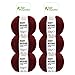 Produktbild 100% Merinowolle extrafine superwash in 35+ Farben (kratzfrei) - 300g Set (6 x 50g) - Baby Merino Wolle zum Stricken & Häkeln in 4 Garnstärken - Weinrot Heather (Dunkel-Rot)