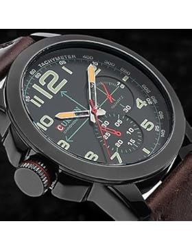 curren® Männer Armee-Design Militäruhr japanische Quarz-Lederband