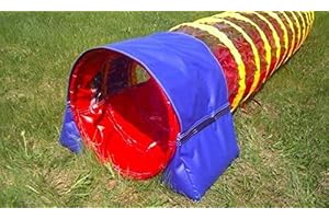 DOG COPENHAGEN Agility - Agility Ostacle - Agility per Cani, per addestramento Cani, per Cani e Cuccioli, con Chiusura a Zip, con Velcro Rosso