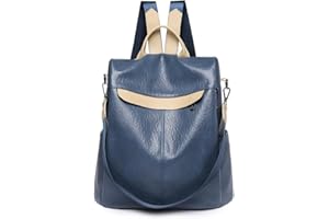 Estwell Rucksack Damen Anti Diebstahl Wasserdicht PU Leder Schultertasche Handtasche Mädchen Mode Schultasche Schulrucksack Reise Tagesrucksack