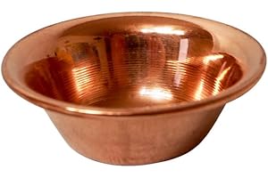 ‎COPPER GARDEN Copper Garden Kupferschale 11,7 x 11,7 x 4,8 cm I Hitzebeständige Kupferschüssel klein zur optimalen Temperaturübertragung I Einsatz als Räucherschale/Servierschale/Sauna Aromaschale uvm.