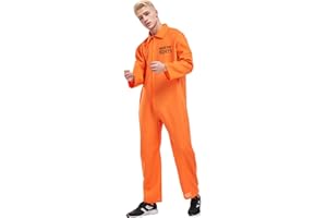 Moginp Sträfling Kostüm Herren,Karneval Kostüm Herren,Kostüm Verkleidung,Erwachsene Cosplay Kostüm Anzug Karneval Fasching Faschingskostüme für Karneval Halloween Weihnachten Party