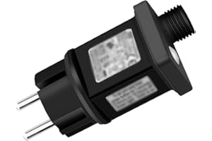 ‎AIFULO 31V LED Netzteil, aifulo LED Lichterkette Netzteil Transformator Niederspannungs mit 8 Modi, Timer Speicherfunktion, Wasserdicht für Weihnachtslicht, Lichterkette Weihnachtsbaum, Eisregen Lichterkette