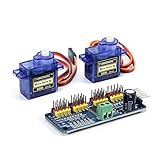 ➤ Dieses PWM-Servomotor-Treiber-IIC-Modul ist ein 16-Kanal-12-Bit-PWM-I2C-Bus-gesteuerter Servomotor-Treiber. Die Versorgungsspannung beträgt 5V bis 10V DC