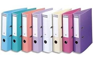 EXACOMPTA Lot de 10 Classeurs PVC A4 D70mm Couleur Pastel Aléatoire