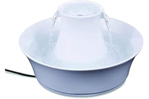 PetSafe Fontaine en céramique Drinkwell Avalon, Eau Potable filtrée pour Chiens et Chats, capacité d'eau de 2 litres, Blanc