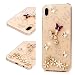 Produktbild P20 Lite Handyhülle Huawei P20 Lite Hülle Case Glitzer Strass Transparent Cover PC Hartcase Tasche Durchsichtige Schutzhülle Handytasche Skin Schale Bumper Handycover Luxus Prinzessin-Schmetterling 2