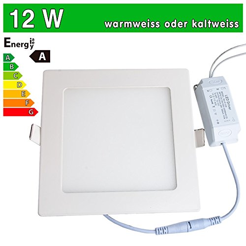 Preisvergleich Produktbild LEDVero Ultraslim LED Panel SMD 2835 12 W eckig, warmweiß 100709ww