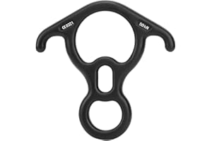 MAGT Abseilachter, 50KN Hochfester Ochsenhorn Abseilgerät Klettern 8 Descender Kletterausrüstung Sicherungsgerät für Klettern Bergsteigen