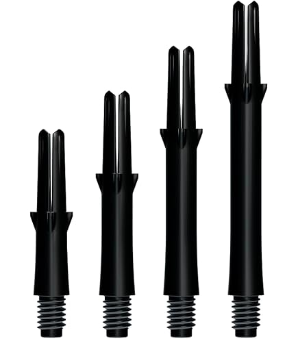 Tiges L-Style Lock Straight N9 TwinColor – Noir/rouge, 3 Longueurs, Pour Flights Champagne Et Shell