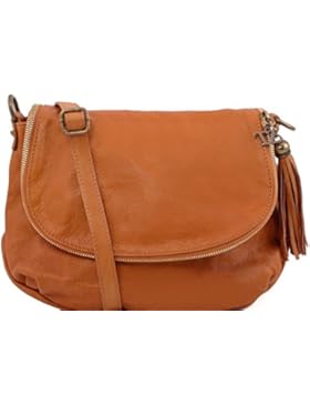 Tuscany Leather TL Bag Umhängetasche aus weichem Leder mit Quasten