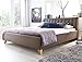 Produktbild Polsterbett Luke 140x200 braun Singlebett Jugendbett Bettgestell Futonbett Bett Schlafzimmer Gästezimmer Jugendzimmer