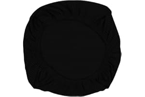 Yikko Coprisedili elasticizzati elasticizzati in spandex, lavabili per sedie da ufficio, sala da pranzo, bar, decorazione per feste di matrimonio (1, nero)