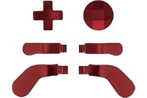 Ceozon Replacement Back Paddles 6 pcs Metal Stainless Steel Trigger Locks D Pads Direction Keys for Xbox One Elite Controller Series 2 Xbox One Elite Accessories (Red)