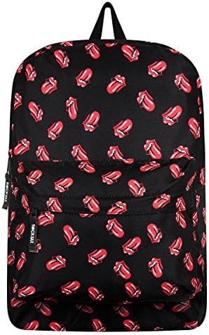 Rolling Stones RockSax Classic Tongue Allover Backpack Black 32x42x11cm