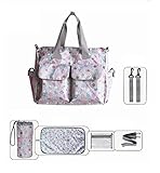 ADOO Handliche Baby-Windel-Wickeltaschen Wipeable Totes 4pcs Deluxe Wechselnde Tote Mama Handtaschen