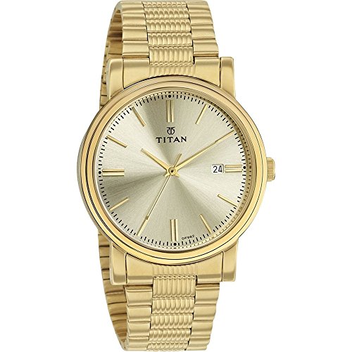 Titan 1712ym03 Mens Gold watch